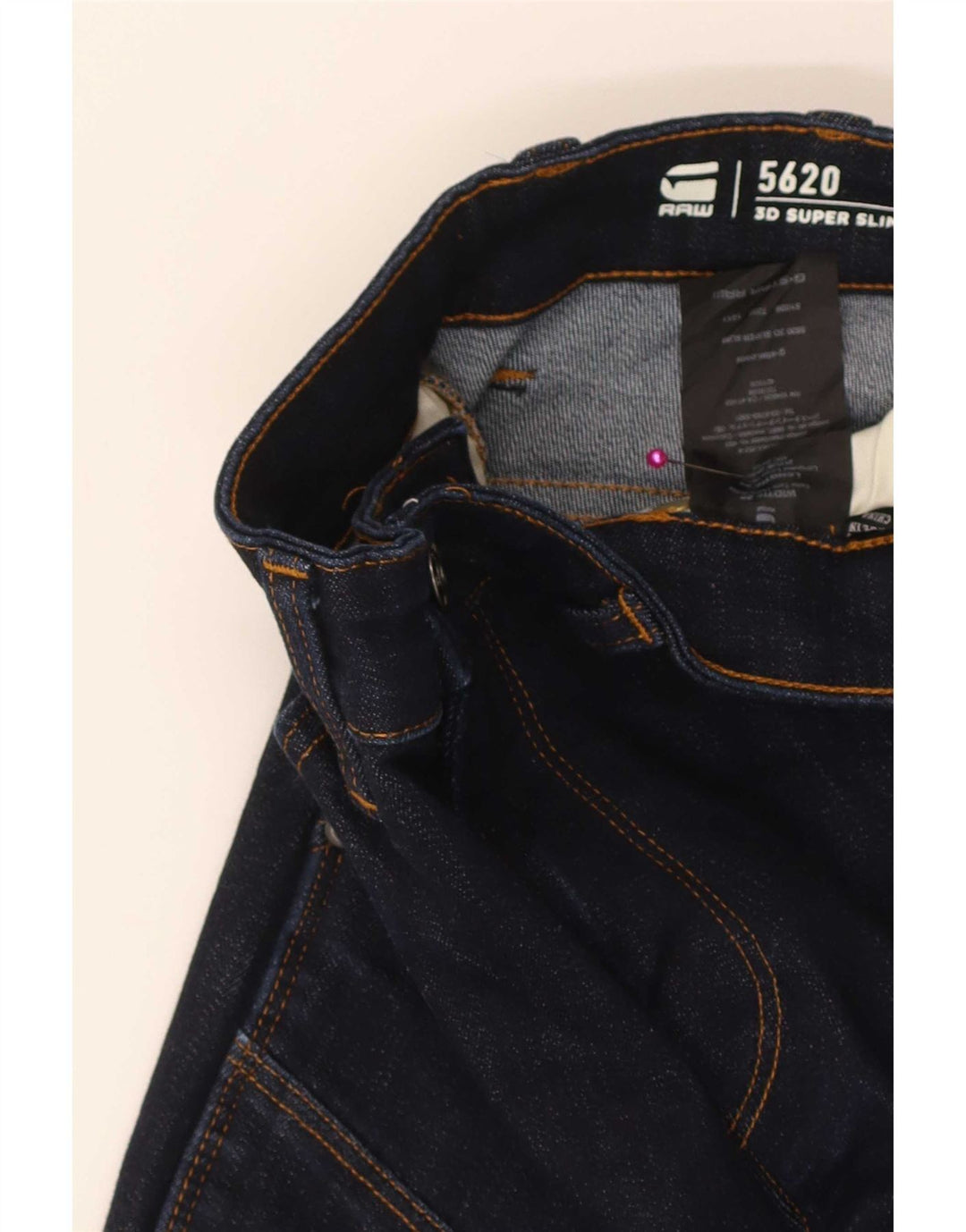 Calça jeans feminina G-Star 3D Arc Super Slim W29 L32 azul marinho