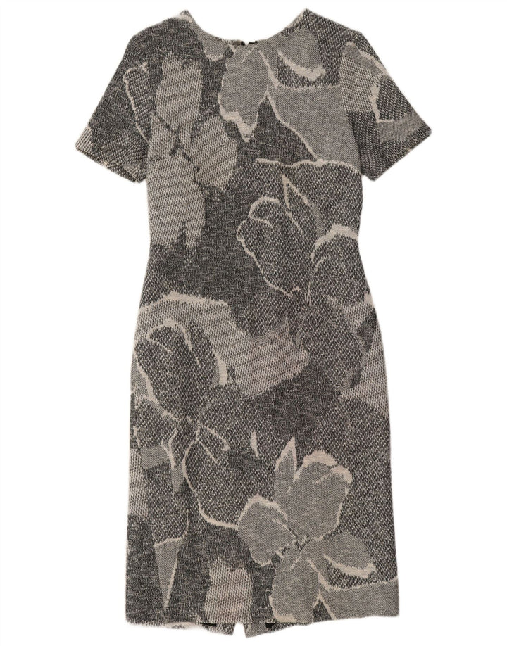 Vestido bainha feminino Hugo Boss Reino Unido 12 cinza médio floral