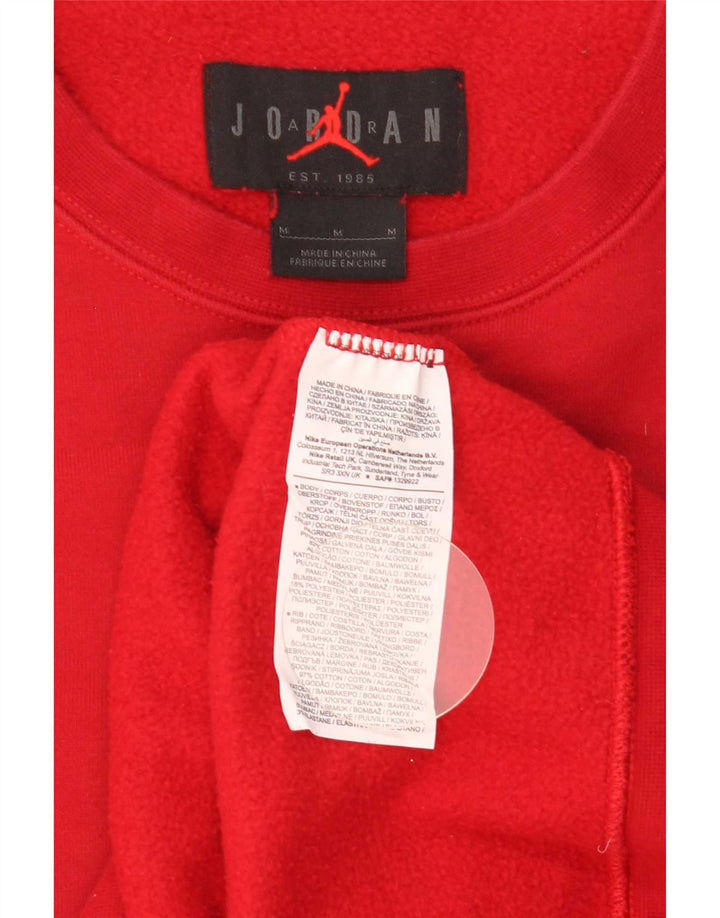 Jordan moletom masculino jumper médio algodão vermelho