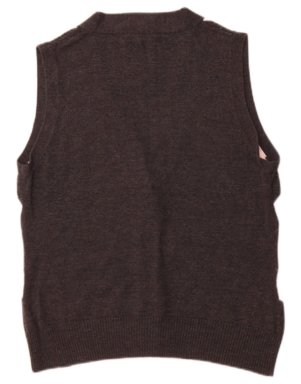 Suéter cardigã cropped feminino TOM TAILOR Reino Unido 18 XL preto Argyle/Diamante