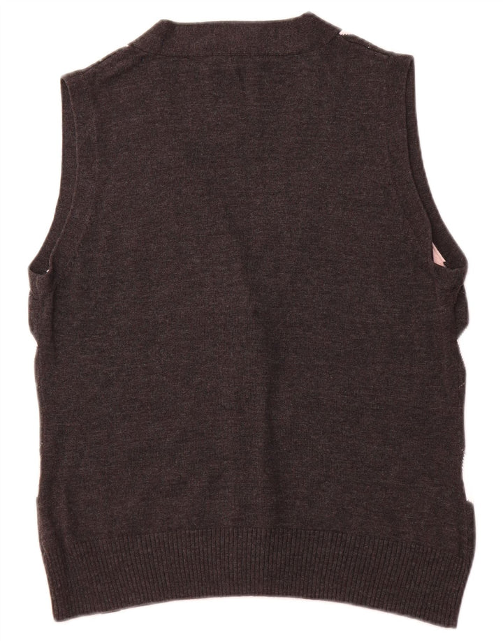 Suéter cardigã cropped feminino TOM TAILOR Reino Unido 18 XL preto Argyle/Diamante