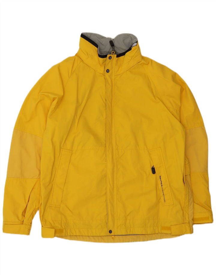 Jaqueta de chuva masculina Nautica UK 42 XL amarelo nylon