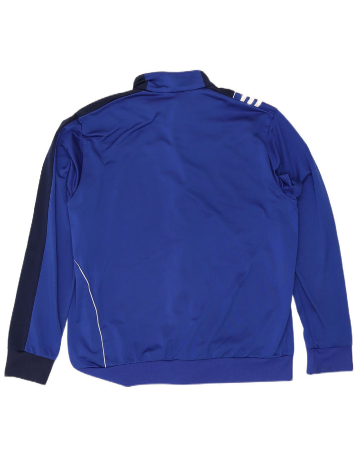 Adidas Mens Tracksuit Top Jacket UK 46/48 XL Azul Colorblock Poliéster