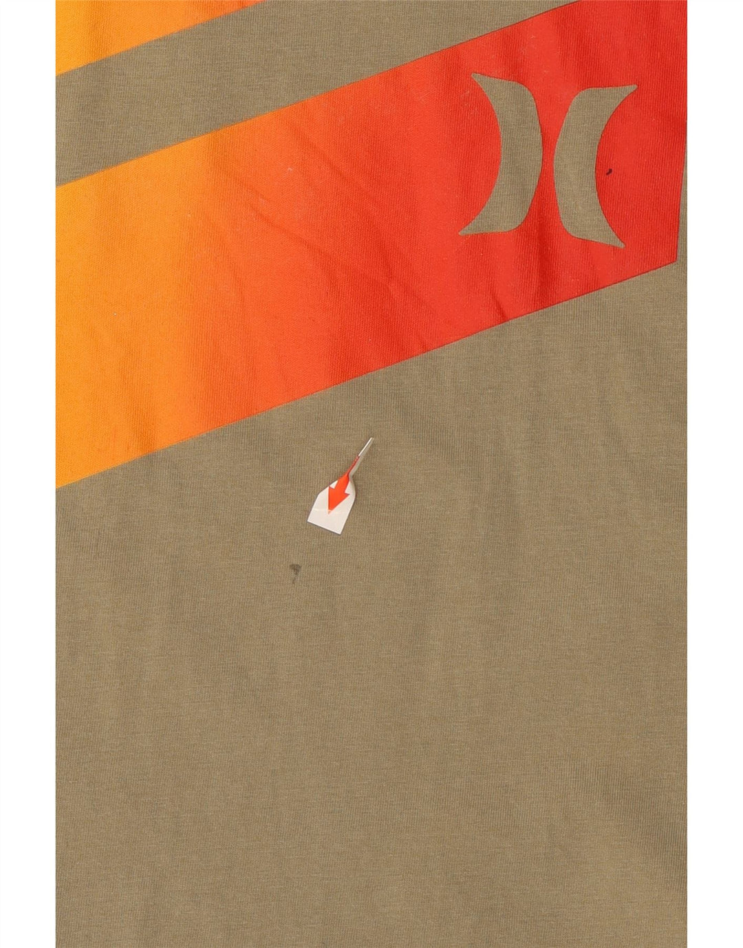 Camiseta gráfica masculina Hurley Top grande cáqui