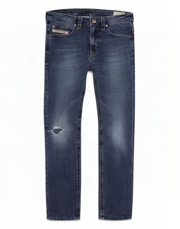 Diesel Meninos Thavar Distressed Slim Skinny Jeans 9-10 Anos W26 L27 Azul