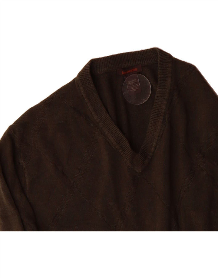 DOCKERS Mens V-Neck Jumper Sweater 2XL Green Acrylic Vintage Dockers and Second-Hand Dockers from Messina Hembry 