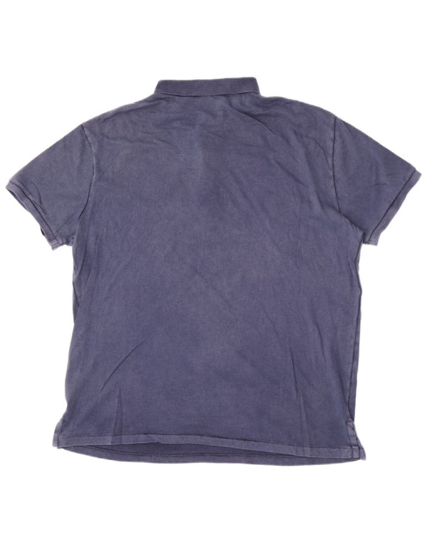 Camisa polo masculina Polo Ralph Lauren XL azul marinho algodão