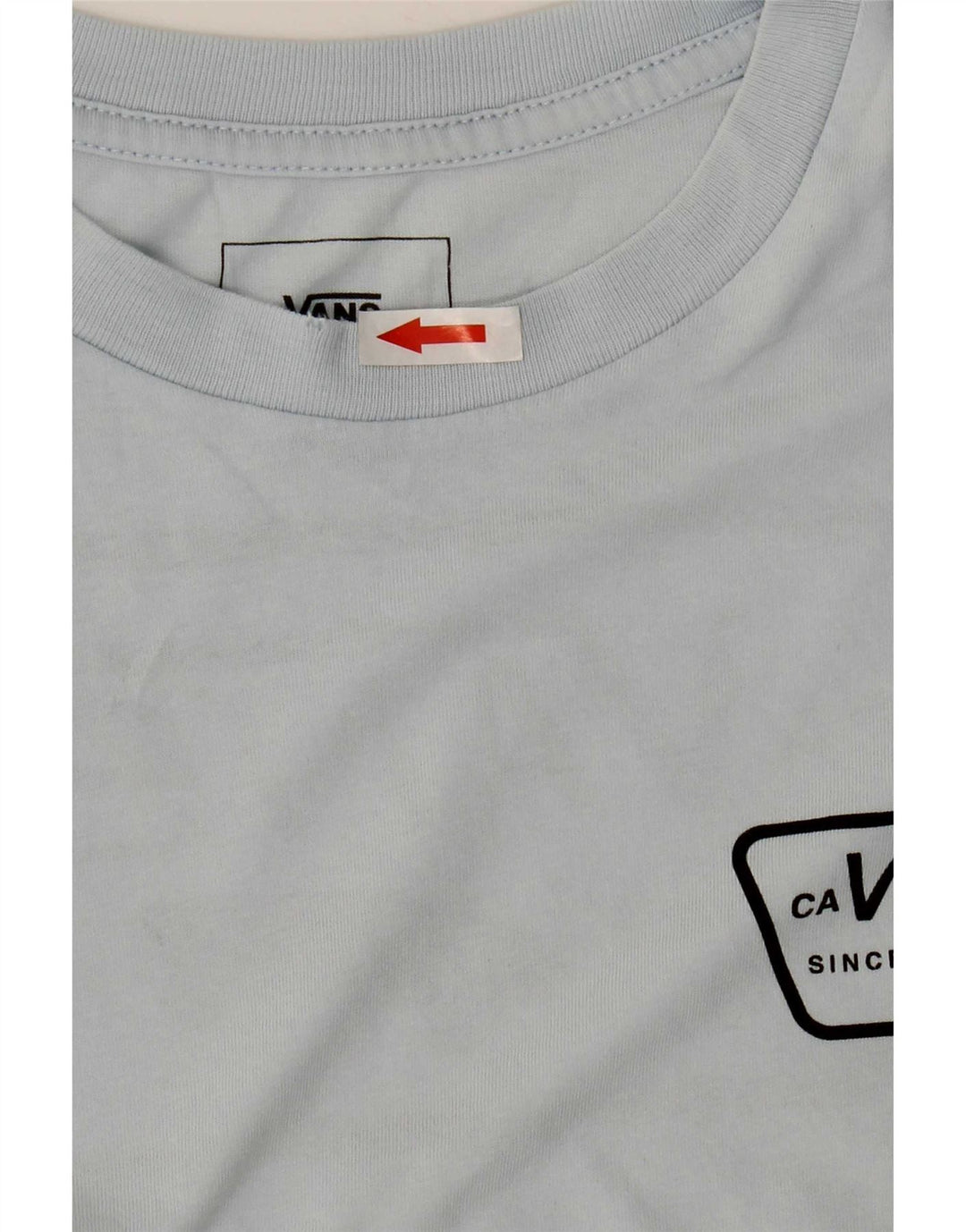 Camiseta Vans Masculina Custom Fit Graphic Top Pequeno Azul Algodão