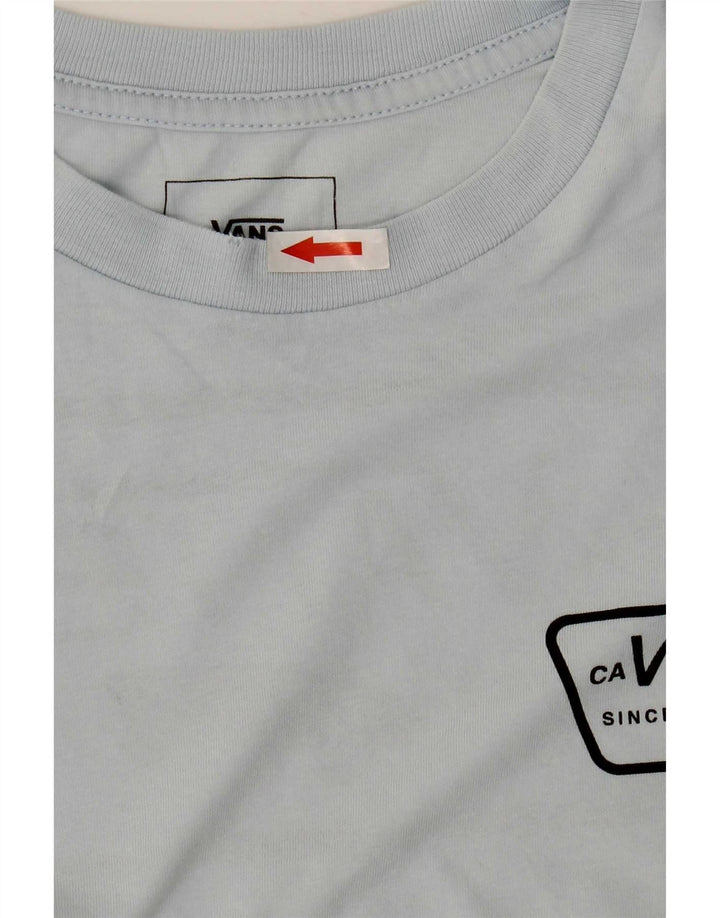 Camiseta Vans Masculina Custom Fit Graphic Top Pequeno Azul Algodão