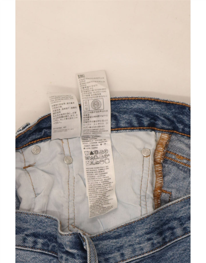 Levi's Masculino 501 Straight Jeans W30 L28 Azul Algodão