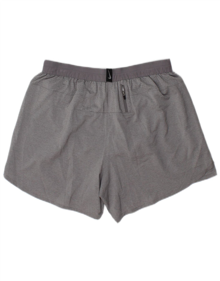 Shorts esportivos masculinos Nike Dri Fit grande poliéster cinza