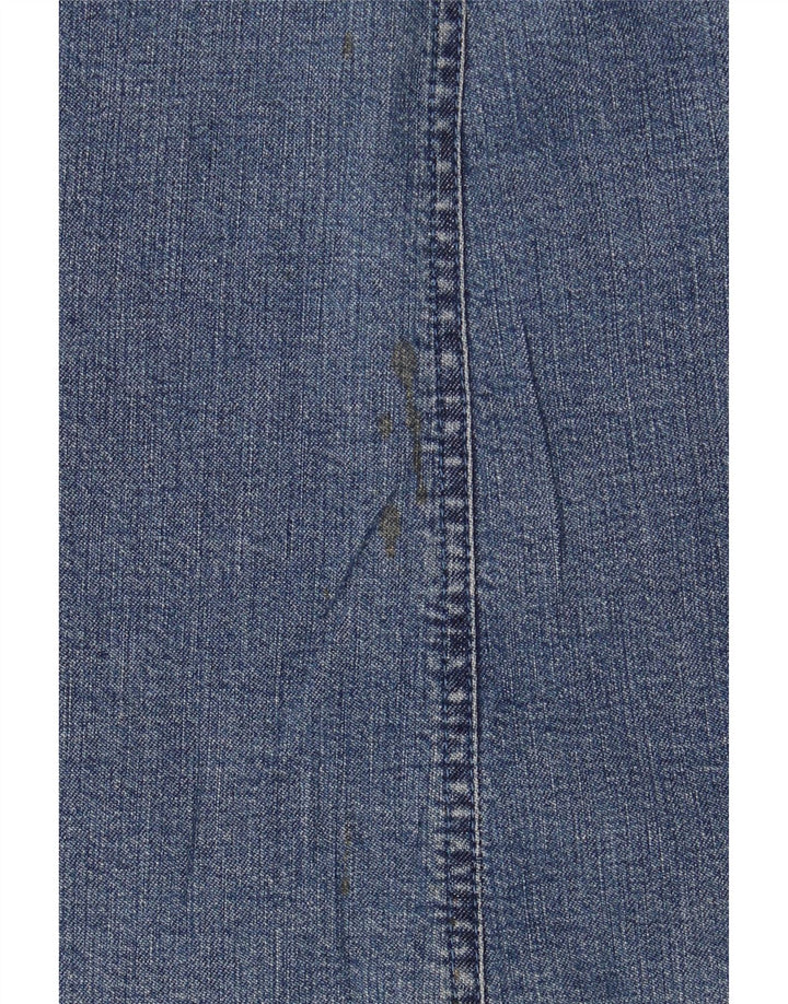 Saia jeans feminina ARMANI Reino Unido 14 médio W28 algodão azul