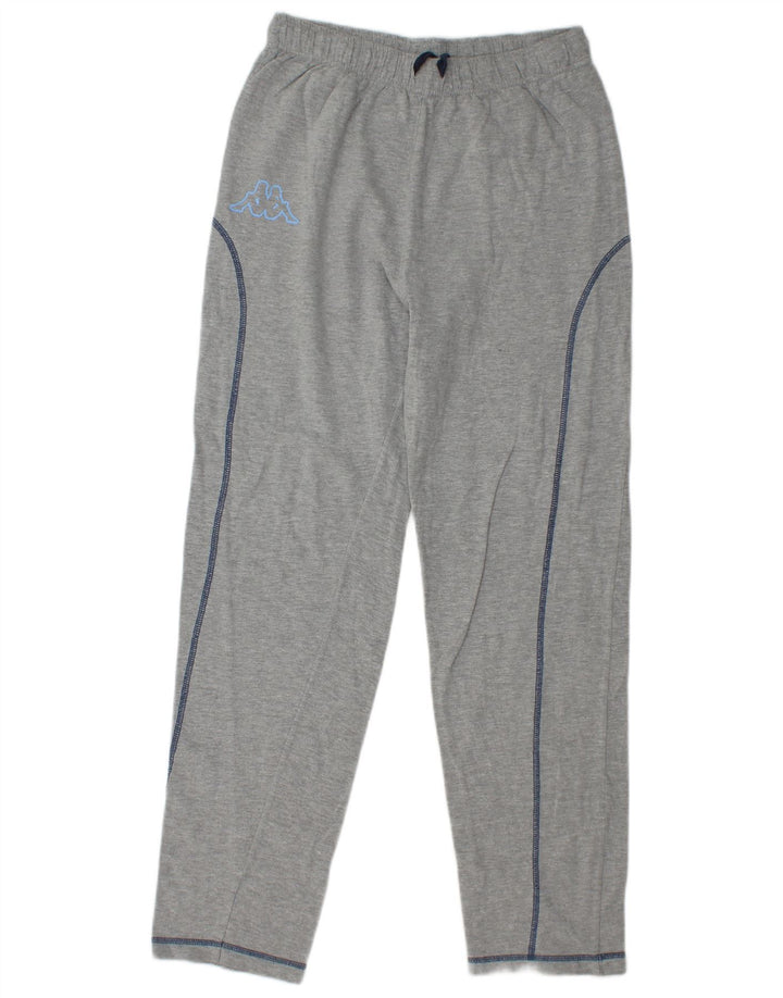 Calça de treino masculina KAPPA pequena cinza manchada de algodão
