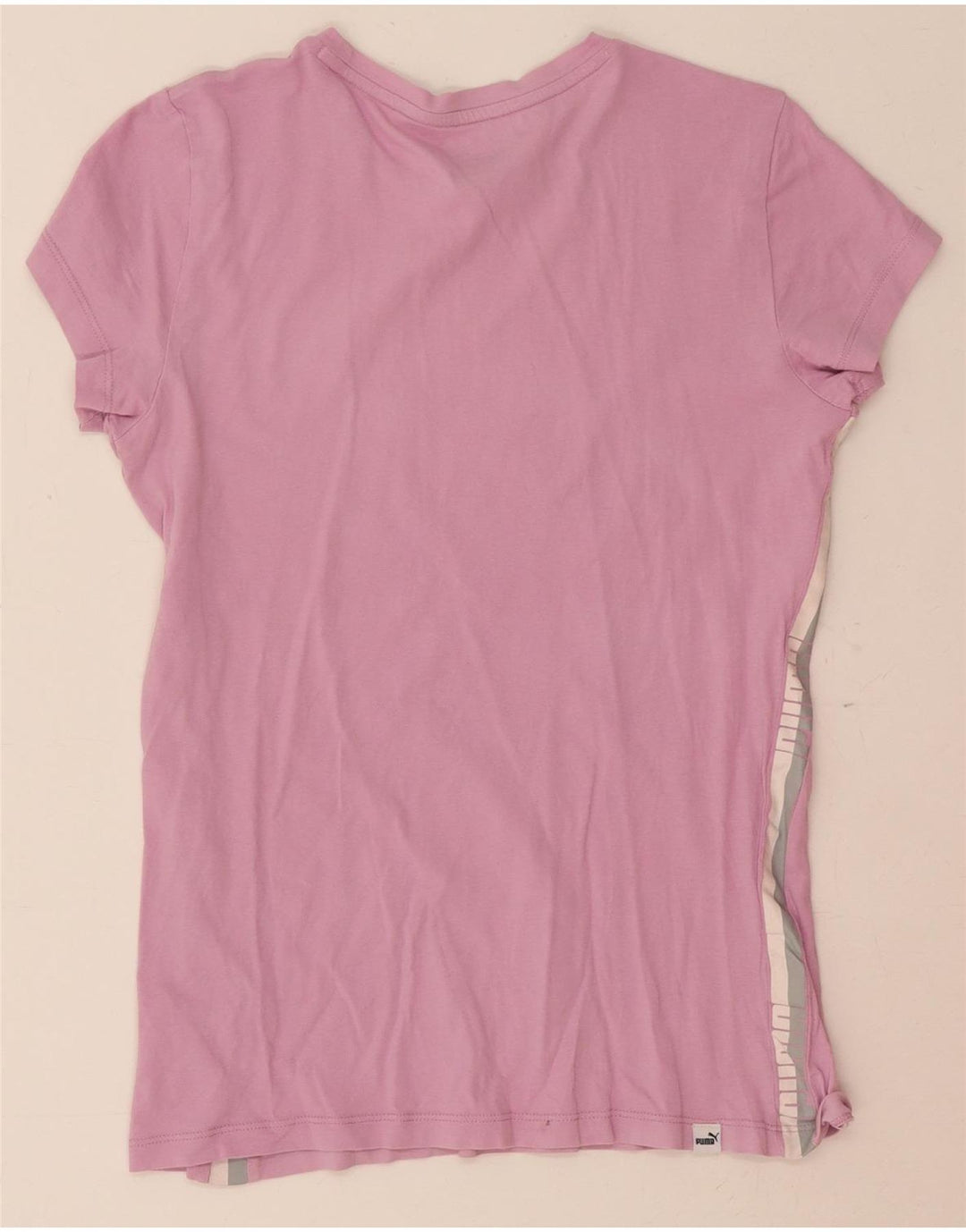 PUMA Girls Graphic T-Shirt Top 15-16 Years Pink Cotton Vintage Puma and Second-Hand Puma from Messina Hembry 