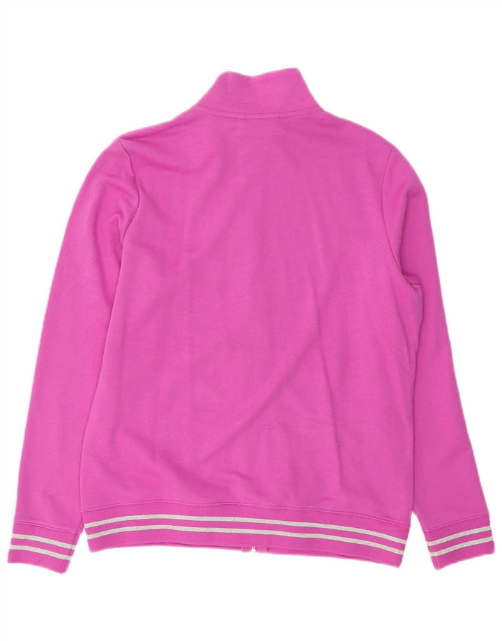 PUMA Womens Tracksuit Top Jacket UK 14 Grande Algodão Rosa