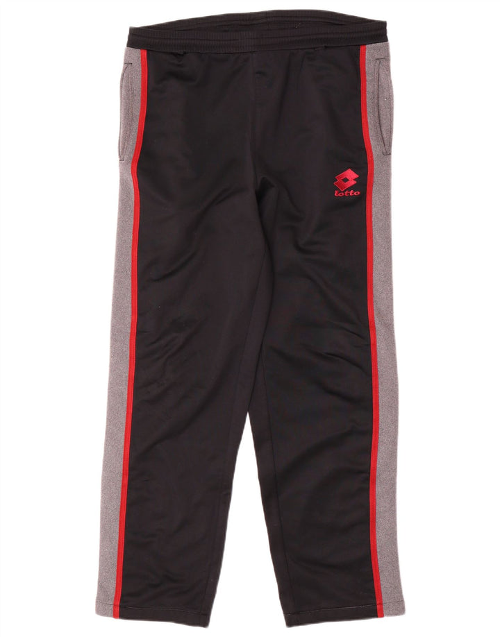 LOTTO masculino gráfico completo agasalho pequeno preto colorblock poliéster