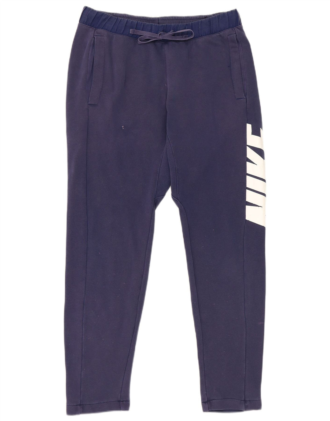 Calça de treino Nike masculina gráfica pequena algodão azul marinho