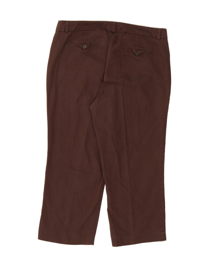 DOCKERS Womens Straight Capri Trousers US 12 Large W32 L22 Brown Cotton Vintage Dockers and Second-Hand Dockers from Messina Hembry 