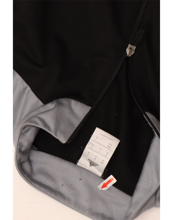 Adidas Mens Treino Top Jaqueta Médio Preto Colorblock Poliéster