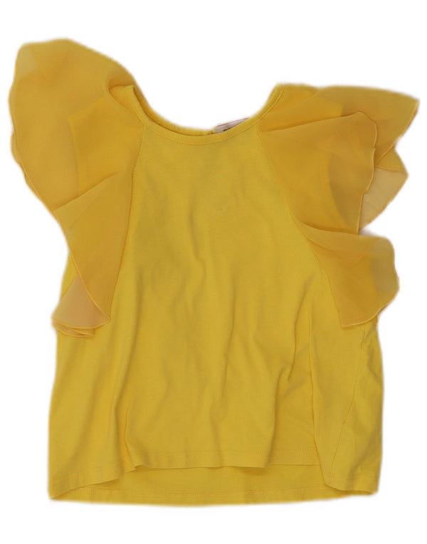Blusa cropped feminina Pinko UK 8 poliéster amarelo pequeno