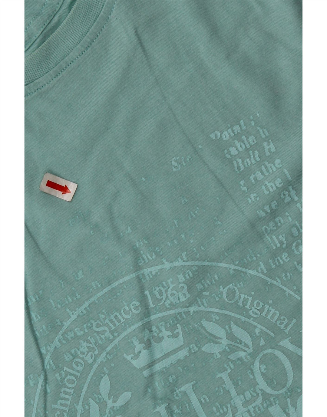 Camiseta gráfica masculina Henri Lloyd Top médio algodão turquesa