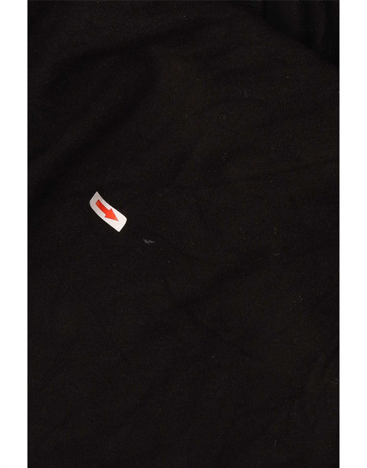 Suéter masculino Marks & Spencer Blue Harbor com decote em V grande acrílico preto