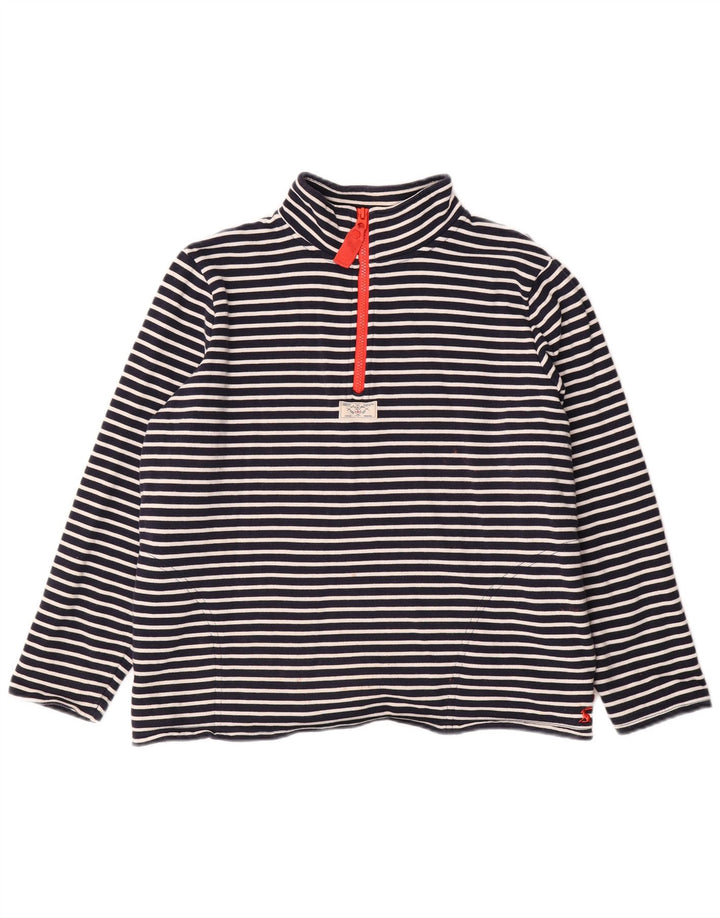 JOULES Suéter feminino oversized Reino Unido 16 grande listrado azul marinho