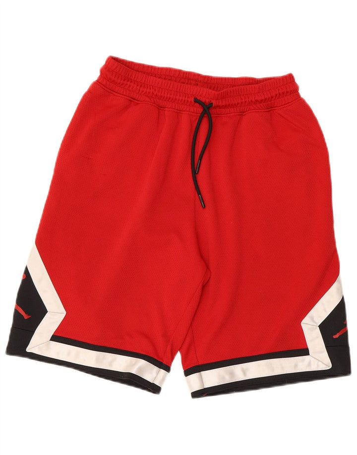 Shorts esportivos Jordan Boys 12-13 anos vermelho colorblock poliéster