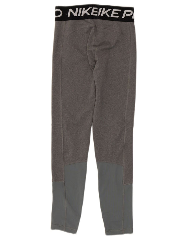 Leggings Nike Dri Fit Graphic para meninas 10-11 anos cinza médio colorblock