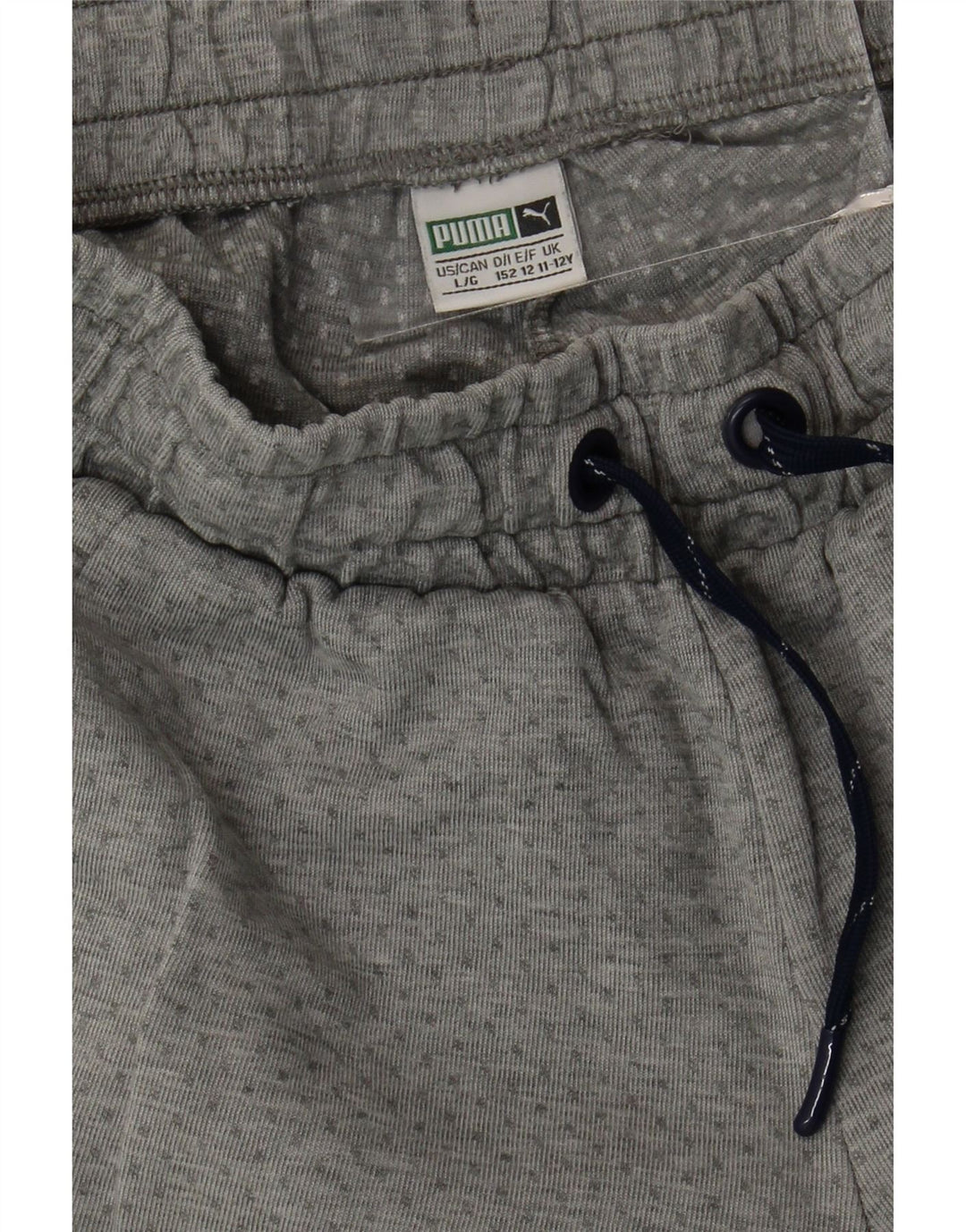 Shorts esportivos Puma meninos 11-12 anos algodão manchado cinza