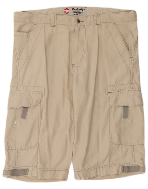 Shorts cargo masculino Murphy & Nye W38 XL algodão bege