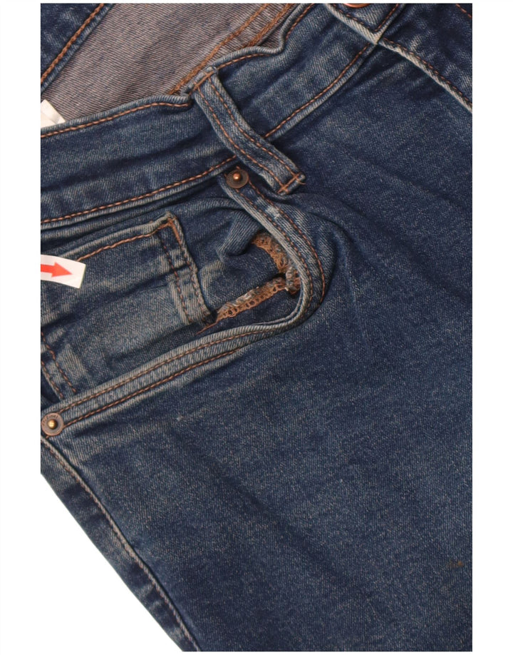 Penguin Mens Slim Jeans W34 L32 Azul Algodão