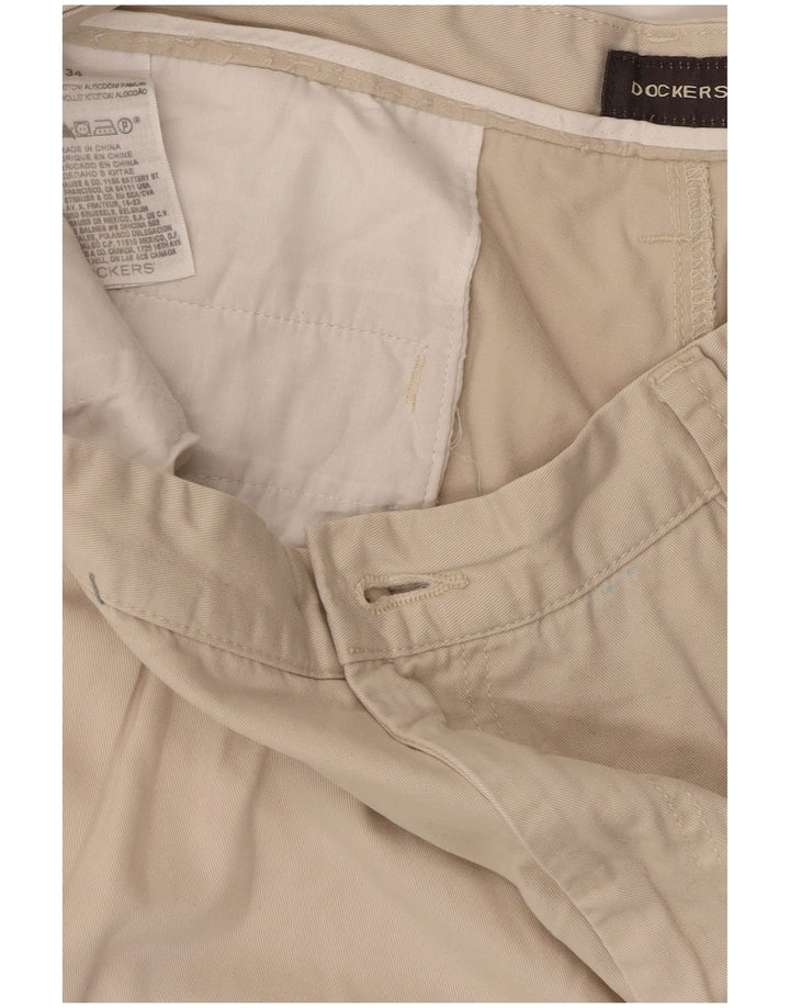 Shorts cargo masculino Dockers W34 grande algodão bege