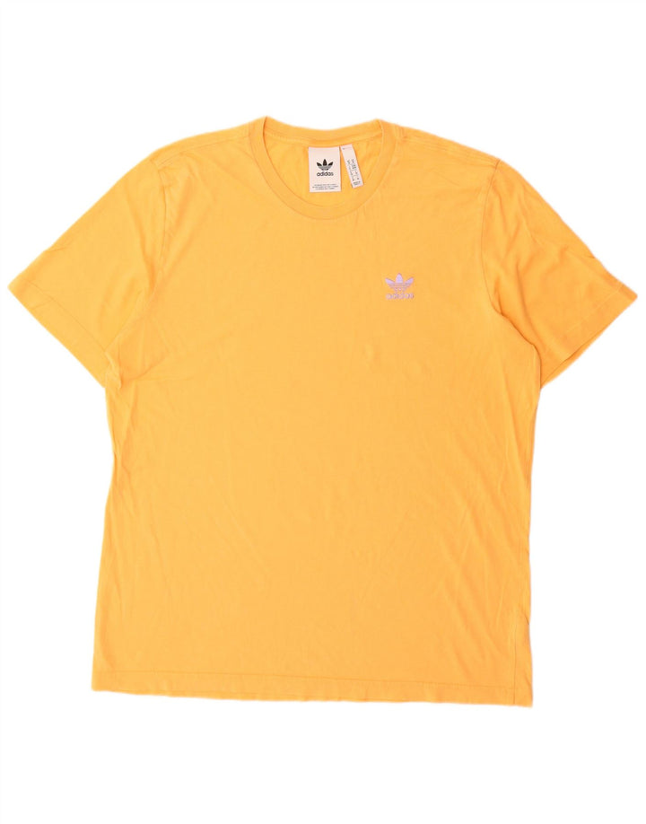 Adidas Mens Camiseta Top Médio Laranja