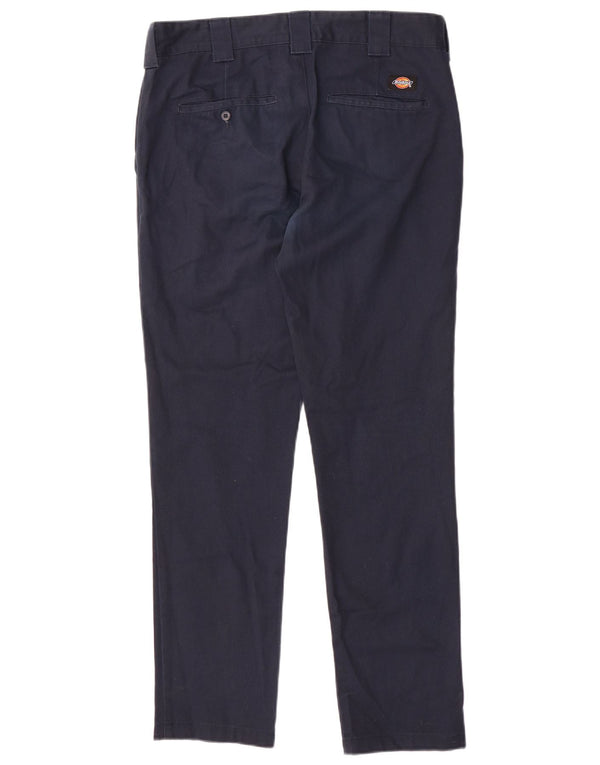 Calças Dickies Mens Slim Fit Chino W32 L32 Poliéster Azul Marinho