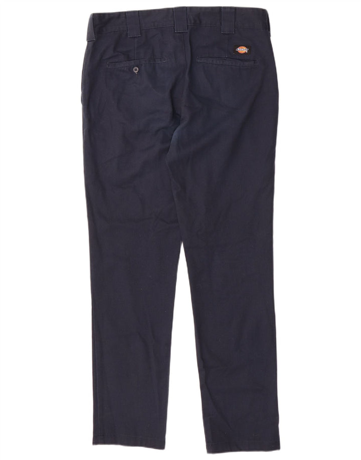 Calças Dickies Mens Slim Fit Chino W32 L32 Poliéster Azul Marinho