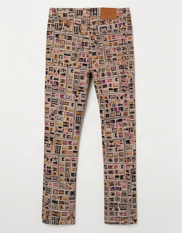Calça feminina Gant Flag Straight Casual W27 L27 Algodão Multicolorido