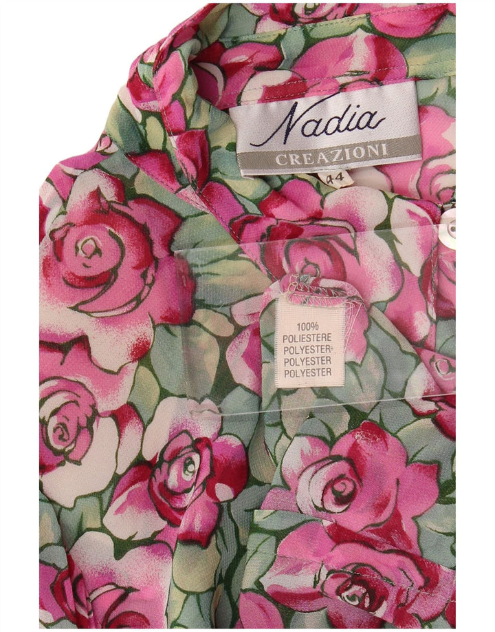 Blusa feminina manga 3/4 NADIA IT 44 médio floral multicolorido