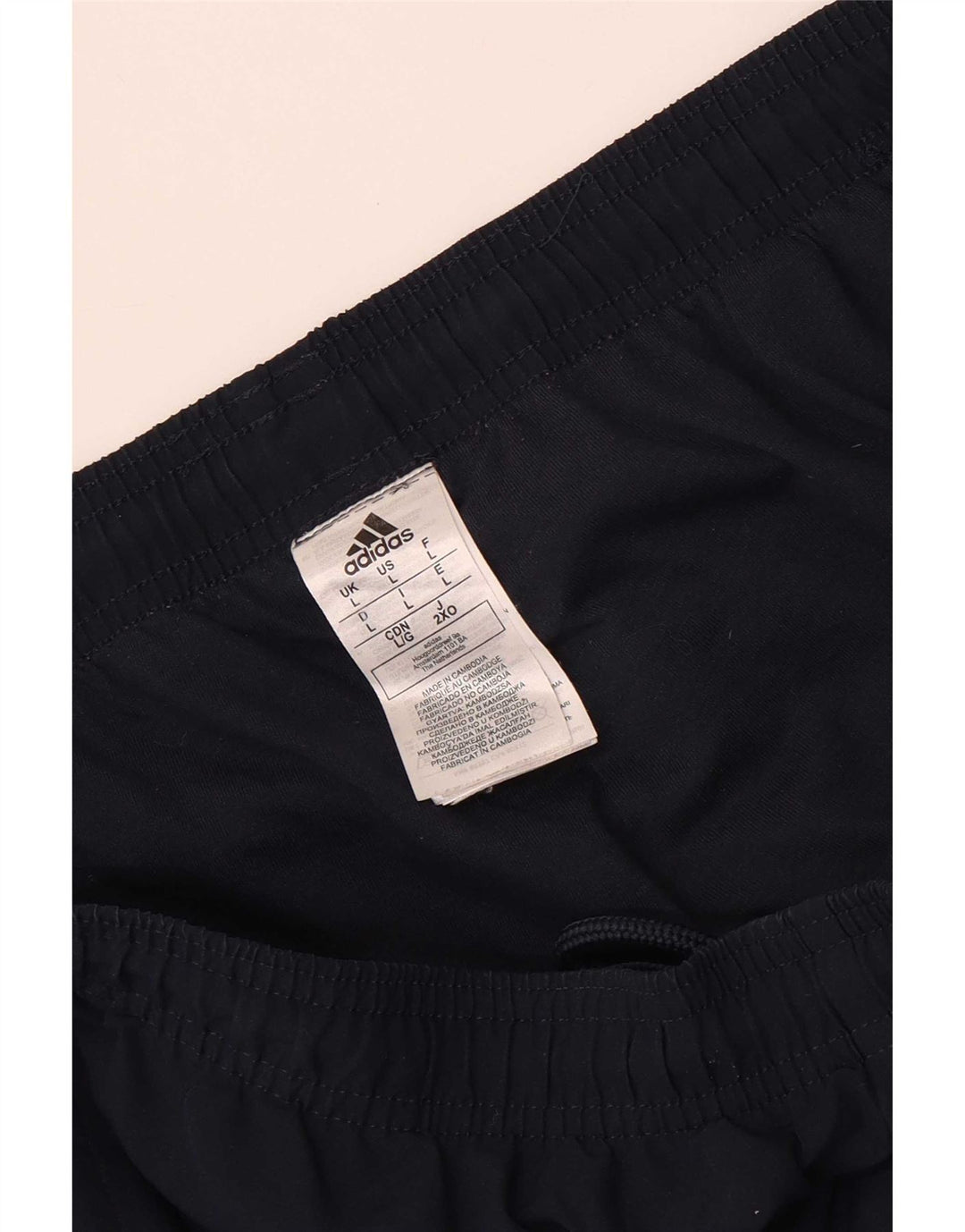 Calça de treino masculina Adidas grande poliéster azul marinho