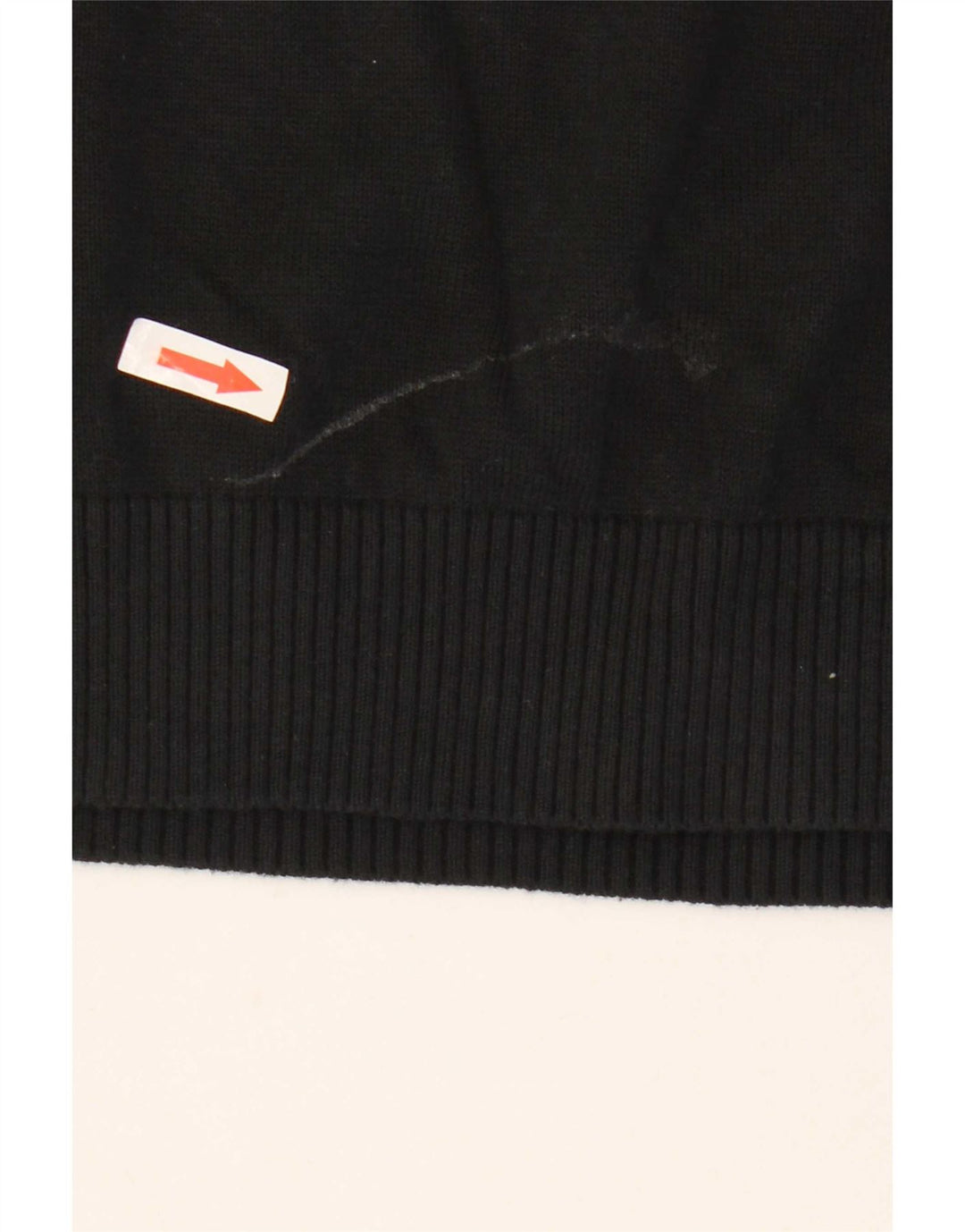 Suéter masculino Tommy Hilfiger com decote em V médio algodão preto