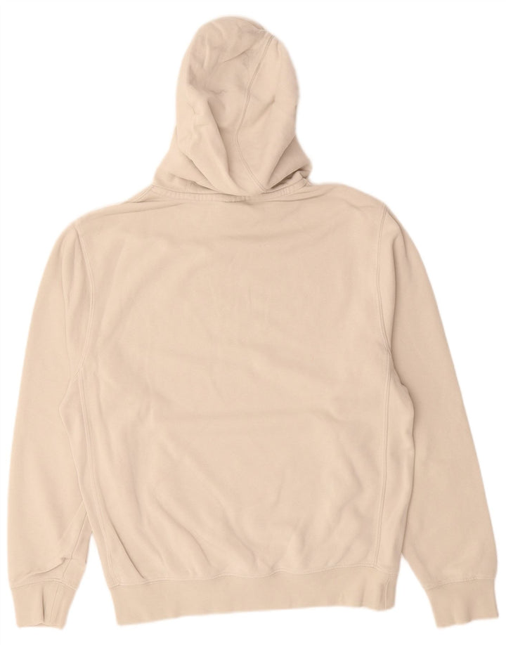 NIKE Mens Hoodie Jumper Small Off White Cotton