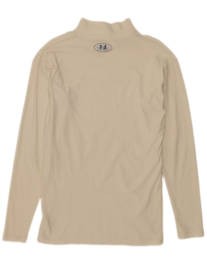 Under Armour Mens Top Manga Longa Grande Off White Nylon