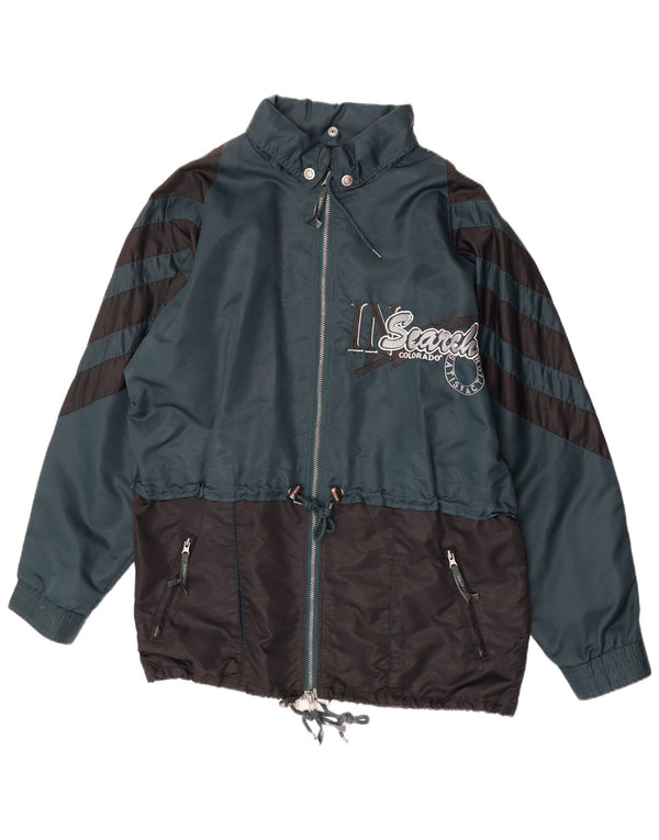 Jaqueta de chuva masculina com capuz gráfico Colorado UK 44 2XL verde colorblock