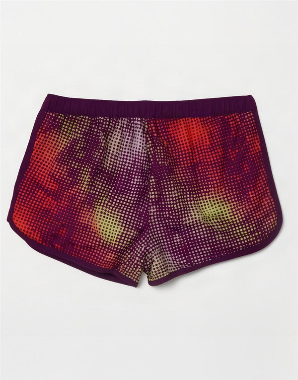 Adidas Womens Climalite Sport Shorts UK 10 Pequeno Roxo Manchado
