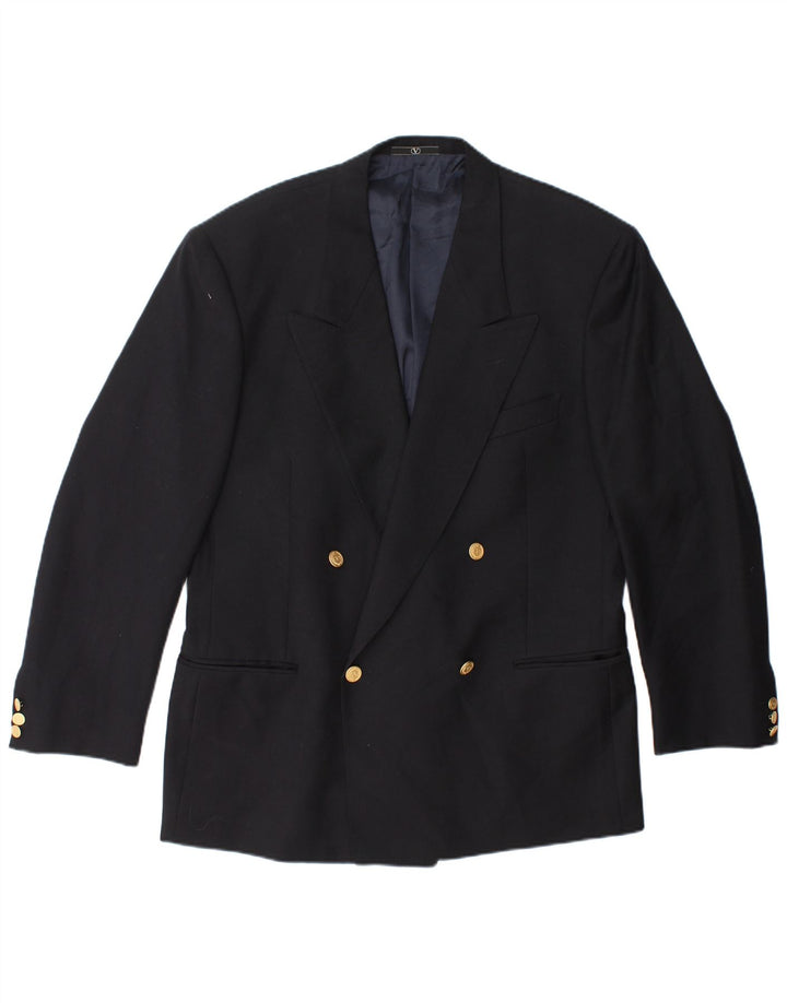 Jaqueta Blazer Masculina Valentino Double Breasted IT 52 XL Lã Virgem Preta