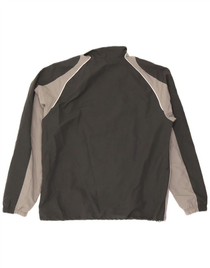 Reebok Mens Tracksuit Top Jacket Grande Preto Colorblock Poliéster
