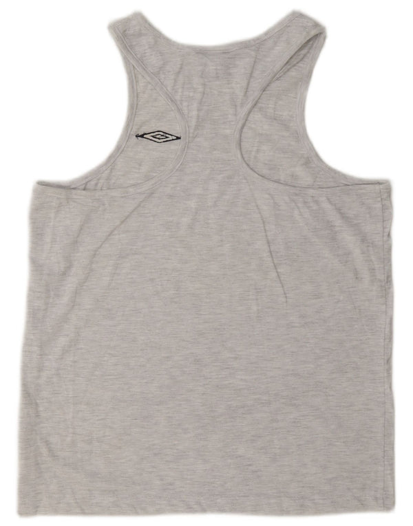 Umbro Mens Vest Top Medium Grey Flecked Polyester