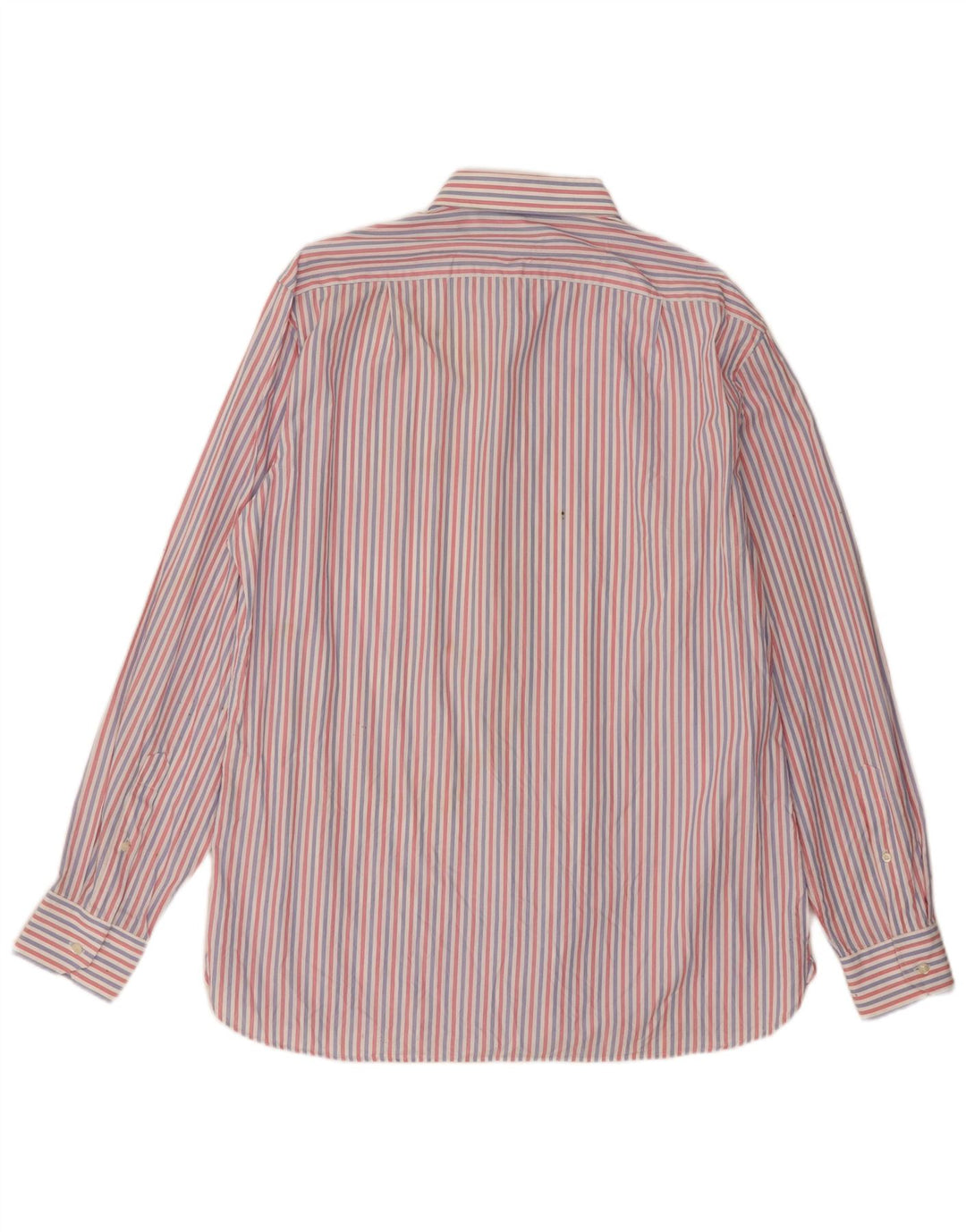 Camisa masculina Boggi Milano grande listrada vermelha de algodão
