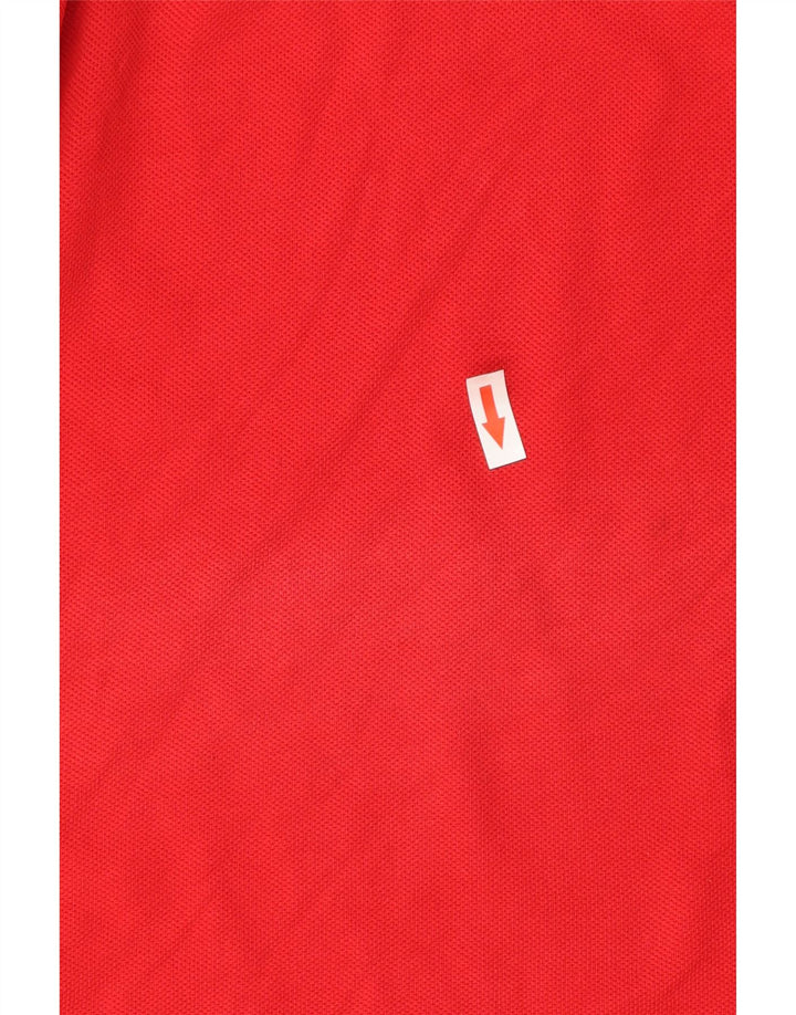 Camisa polo masculina Lacoste tamanho 5 grande algodão vermelho