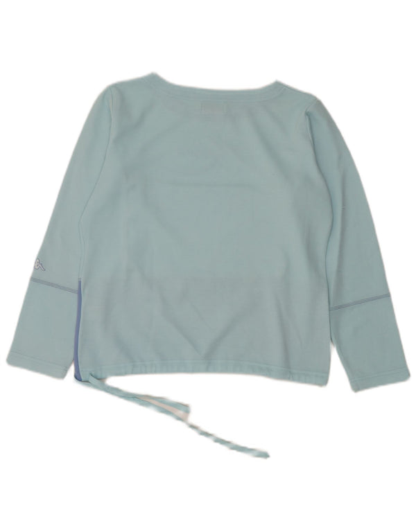 Kappa Girls Graphic Top Manga Comprida 13-14 Anos 2XL Azul Colorblock